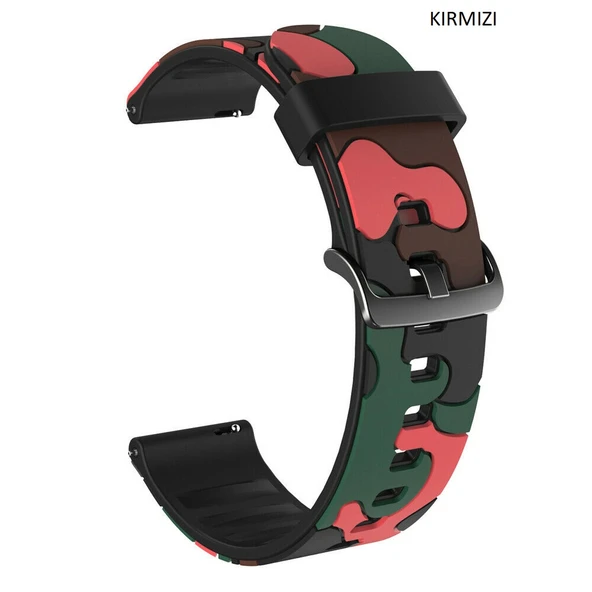 Samsung Gear S3 Classic Frontier Kamuflaj TME Kordon Kayış 22mm - Resim 7