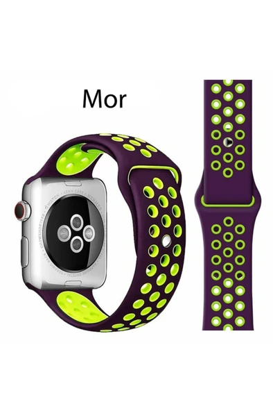 Apple Watch 7 8 9 10 Seri 40 41 42mm Uyumlu Spor Silikon Kordon - 6
