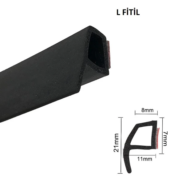 Araç Fitil Kapı Altı Kenarı Kaput Bagaj Ses Önleyici Bantlı 5mt - 7