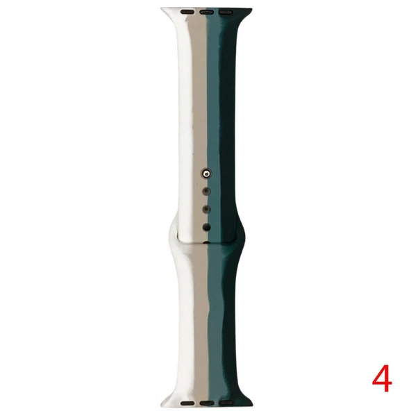 Apple Watch 7 8 9 10 Seri 40 41 42mm Uyumlu Unity Silikon Kordon - Resim 4