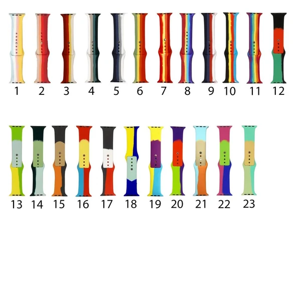 Apple Watch 7 8 9 10 Seri 40 41 42mm Uyumlu Unity Silikon Kordon - Resim 2