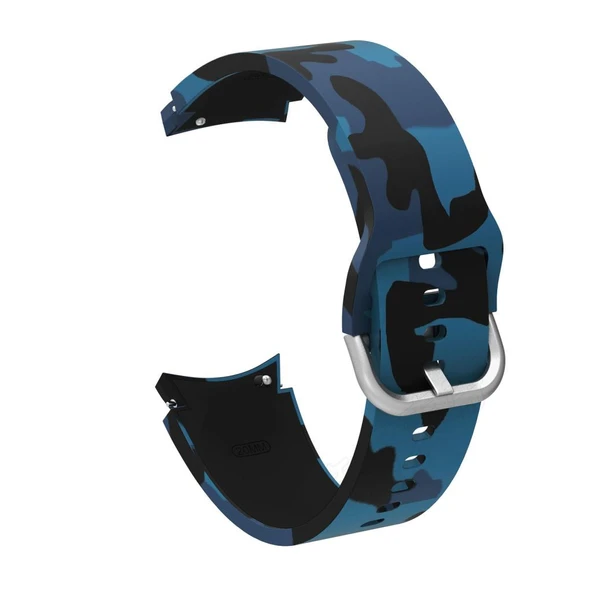 Samsung Galaxy Watch 4 5 6 7 Pro 40 42 43 44 46 47mm Uyumlu Kamuflaj Kordon - Resim 3
