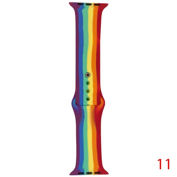 Apple Watch 7 8 9 10 Seri 40 41 42mm Uyumlu Unity Silikon Kordon - Resim 10