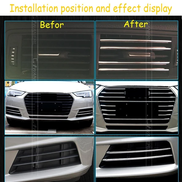Araç İçi Dışı Geçmeli Koruyucu U Tipi Nikelaj Çıta Gri Açık 5mt - 10