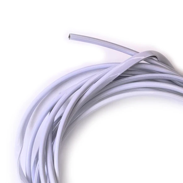 Araç İçi Dışı Geçmeli Koruyucu U Tipi Nikelaj Çıta Gri Açık 5mt - 2