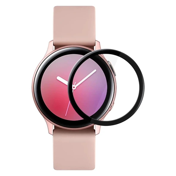 Samsung Galaxy Watch Active 2 ile Uyumlu 44mm 3D Cam Full Ekran Koruyucu - 2