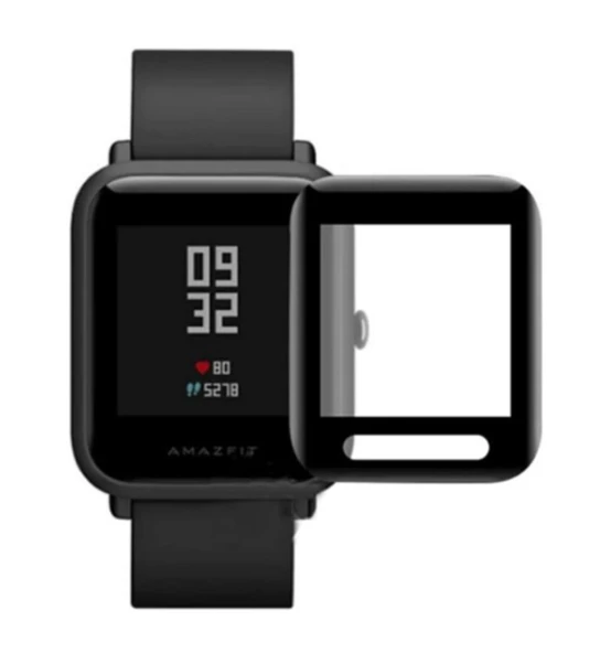 Huami Amazfit Bip ile Uyumlu 3D Cam Full Ekran Koruyucu ürün görseli