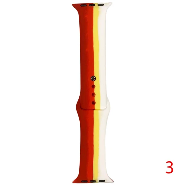 Apple Watch 7 8 9 10 Seri 40 41 42mm Uyumlu Unity Silikon Kordon - Resim 3