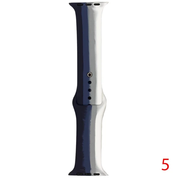 Apple Watch 7 8 9 10 Seri 40 41 42mm Uyumlu Unity Silikon Kordon - Resim 5