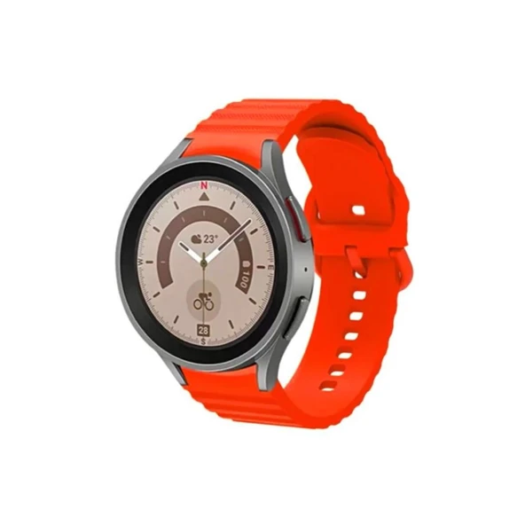 Samsung Galaxy Watch 4 5 6 7 Pro 40 42 44 46 47mm Uyumlu Luna Silikon Kordon - 4
