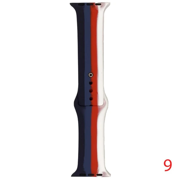 Apple Watch 7 8 9 10 Seri 40 41 42mm Uyumlu Unity Silikon Kordon - Resim 8