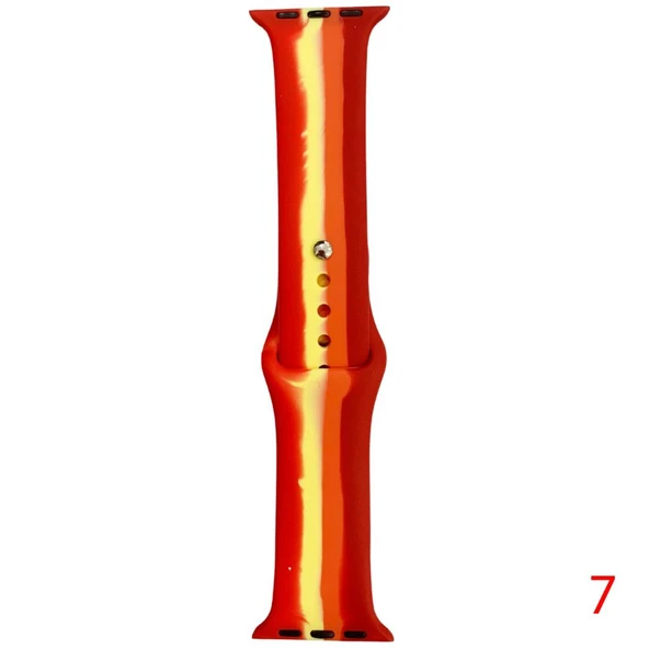 Apple Watch 7 8 9 10 Seri 40 41 42mm Uyumlu Unity Silikon Kordon - Resim 7