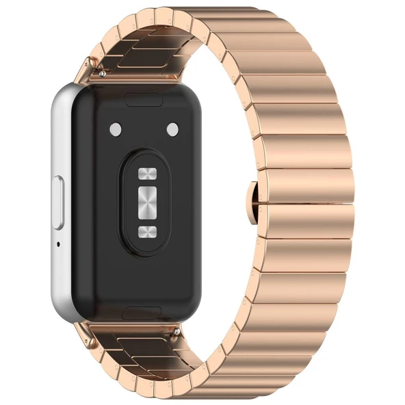 Samsung Galaxy Fit 3 R390 Uyumlu Metal Baklalı Çelik Kordon Kayış - 8