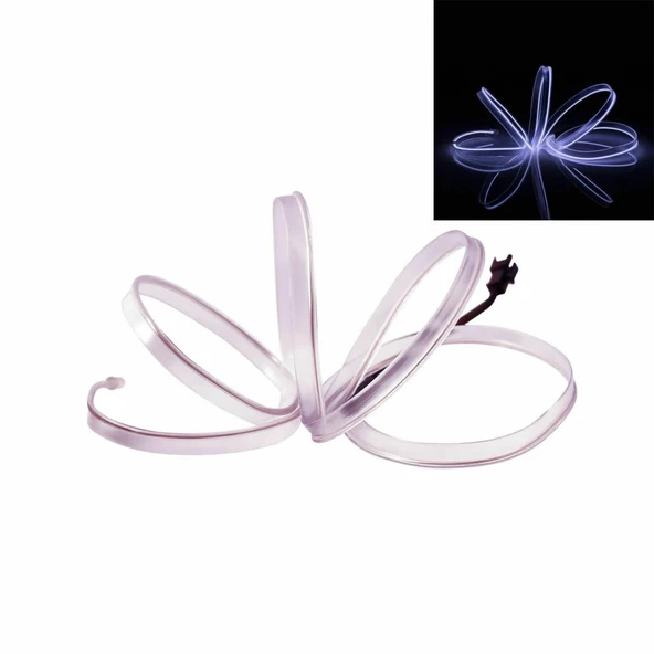 Araç Araba İçi Torpido Ledi Şerit Renkli İp Neon İp Led 3 Metre - 7