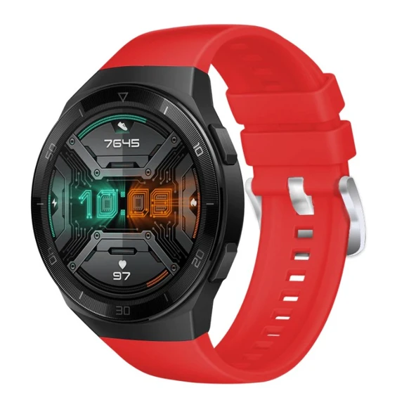 Huawei Watch Gt2e Tam Uyumlu Pim Tasarım Silikon Kordon Kayış - Resim 4