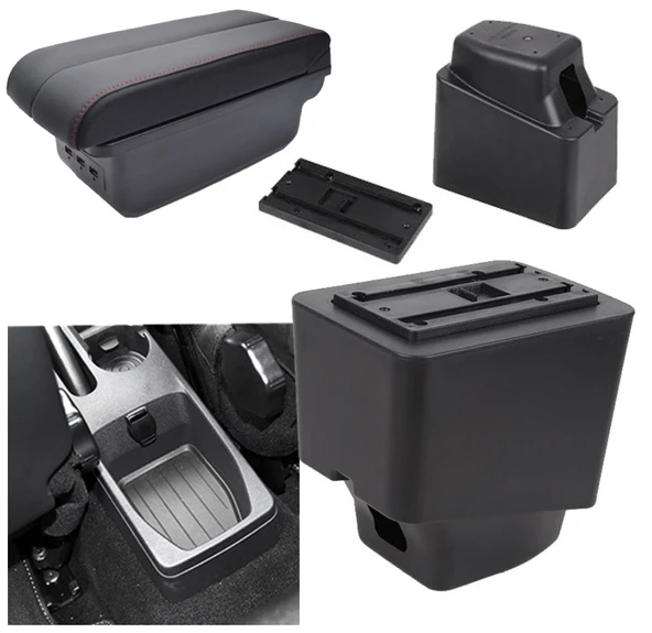 Renault Captur ile Uyumlu 2017-2022 Delmesiz Vidasız Kol Dayama Kolçak - 2