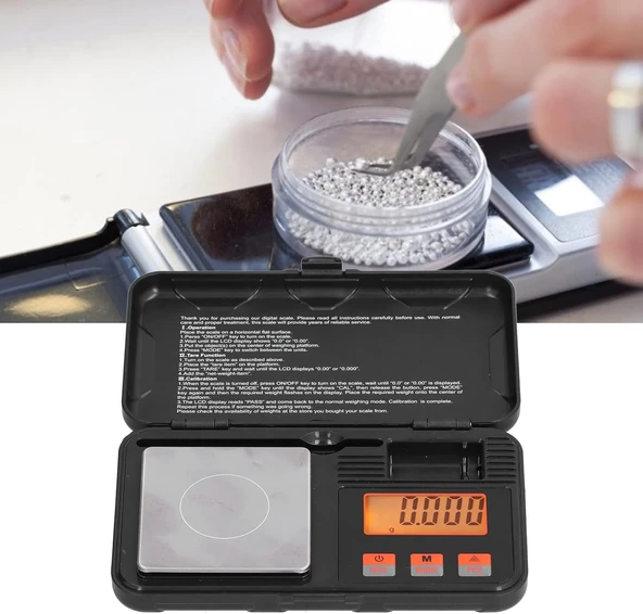 50Gr 0.001Gr Hassasiyetli Pırlanta Altın Gümüş Carat Karat Terazisi - 5