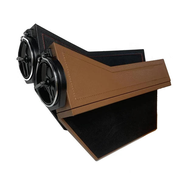 Araç İçin Deri Kaplı Şöför Koltuk Yanı Organizer Bardak Tutucu - 4