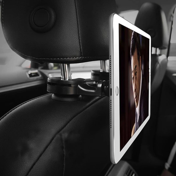 Araç Koltuk Başlık Arkası Manyetik Mıknatıslı iPad Telefon Tutucu - 2