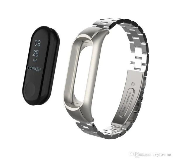 Xiaomi Mi Band 5 Mi Band 6 Uyumlu Çelik Steel Kordon Kayış - Resim 5