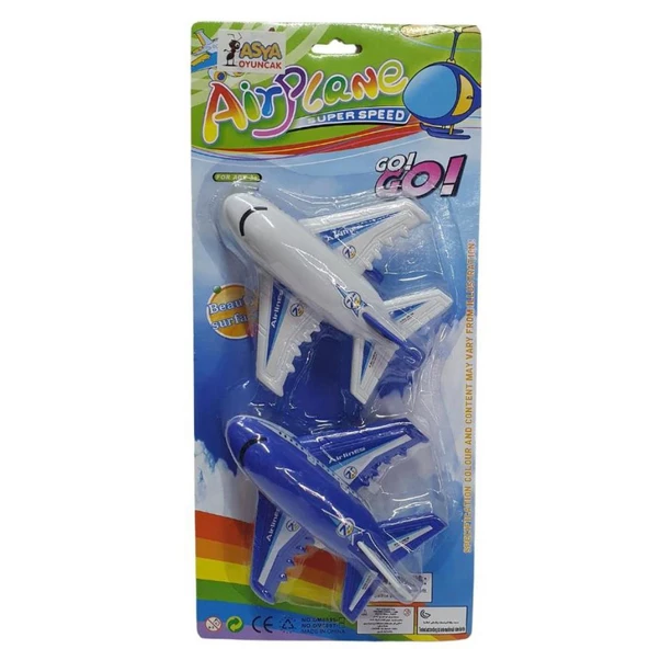 Yolcu Uçak 2'li Set 14 Cm - DM8895-4 - 4