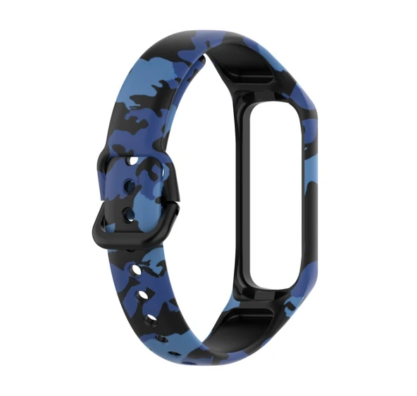 Samsung Galaxy Fit 2 R220 Uyumlu Kamuflaj Desenli Kordon Kayış - Resim 8