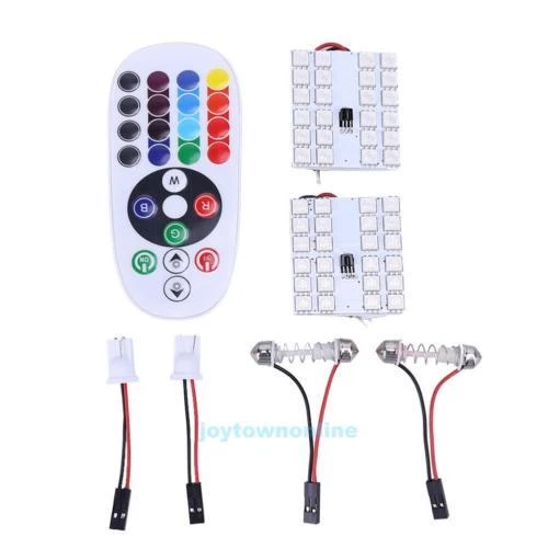 Araç İçi Sofit T10 Led Rgb 48 Led Kumandalı Tüm Araçlara Uyumlu - 2
