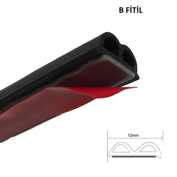 Araç B Fitil Kapı Altı Kenarı Kaput Bagaj Ses Önleyici Fitil 5mt - 5