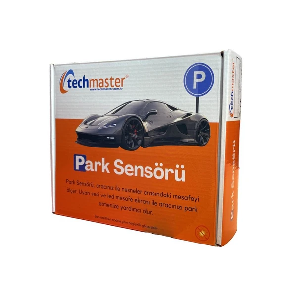Renkli Dijital Ekranlı Araç Park Sensörü Sesli 22mm Gümüş PS03 - 3