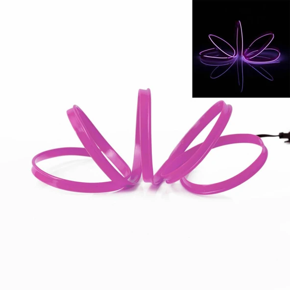 Araç Araba İçi Torpido Şerit Ledi Renkli İp Neon İp Led 2 Metre - 7