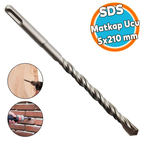 Sds Matkap Ucu  5x210 mm Beton Duvar Tuğla Açma
