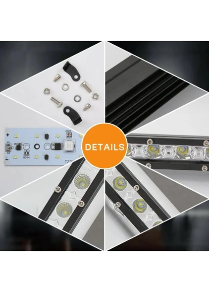 72W 24 Led Tek Sıra Off Road Yayıcı Gündüz Farı Lambası Projektör - 3