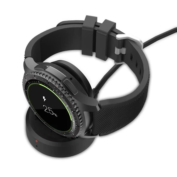Samsung Gear Sport R600 ile Uyumlu Akıllı Saat Şarj USB Dock Stand - Resim 2