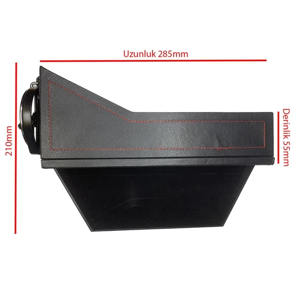Araç İçin Deri Kaplı Şöför Koltuk Yanı Organizer Bardak Tutucu - 9
