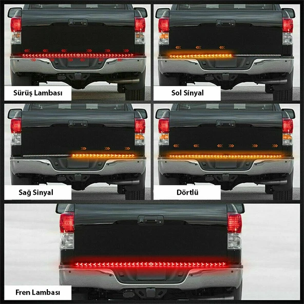 Pick Up Off Road 4x4 Ok Yönlü Bagaj Kapağı Altı Sinyal Ledi 150cm - 6