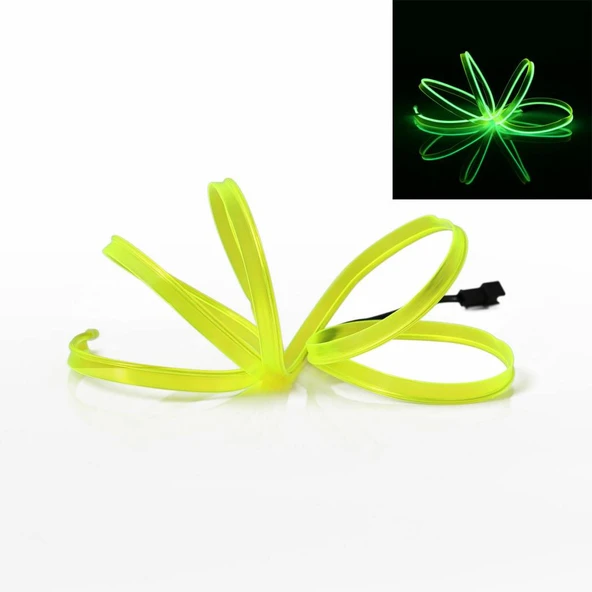 Araç Araba İçi Torpido Şerit Ledi Renkli İp Neon İp Led 2 Metre - 6