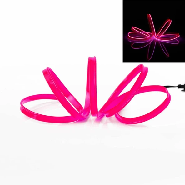 Araç Araba İçi Torpido Ledi Şerit Renkli İp Neon İp Led 3 Metre - 12