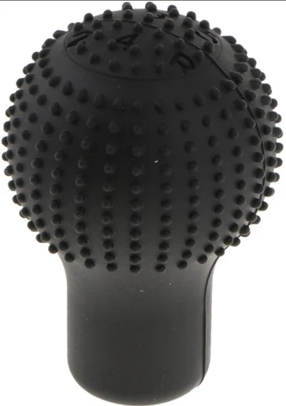 Araba İçin Vites Topuzu Yuvarlak Silikon Koruyucu Kılıf Siyah