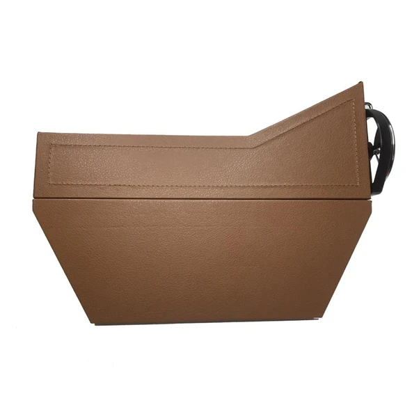 Araç İçin Deri Kaplı Şöför Koltuk Yanı Organizer Bardak Tutucu - 11