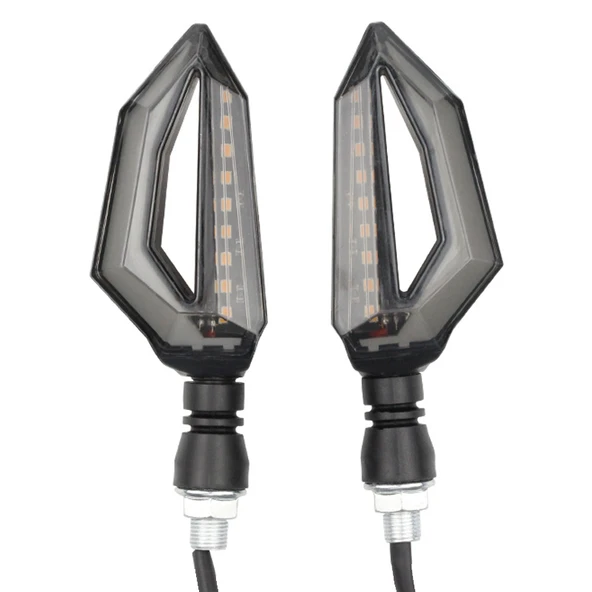 Motosiklet Led Kayar Sinyal Led Lambası 12V Su Geçirmez ZXD-05 - Resim 5
