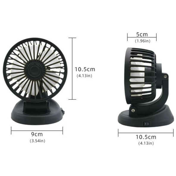 Araç Araba Otomobil Mini Vantilatör Fan Pervane Soğutucu 12V FAN20 - 6