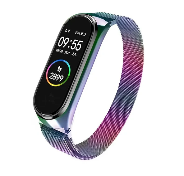 Xiaomi Mi Band 5 Mi Band 6 Uyumlu Metal Hasır Kordon Kayış - Resim 9