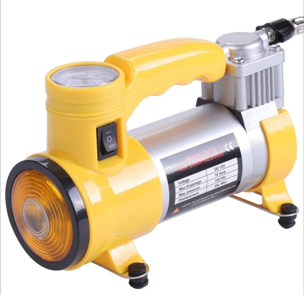 Araba Oto Araç Lastik Şişirme Pompası Metal Gövde Kompresör