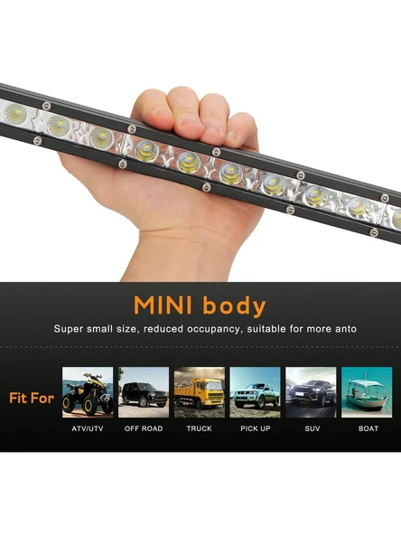90W 30 Led Tek Sıra Off Road Yayıcı Gündüz Farı Lambası Projektör - 2