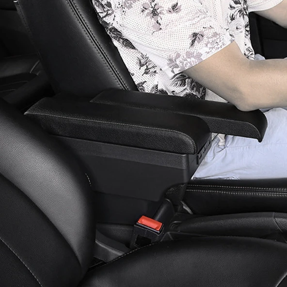 Volkswagen Polo ile Uyumlu 2011-2019 Delmesiz Vidasız Kol Dayama Kolçak - 7