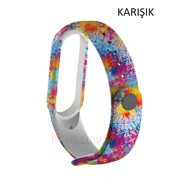 Xiaomi Mi Band 5 Mi Band 6 Mi Band 7 Uyumlu Desenli Silikon Kordon - Resim 7