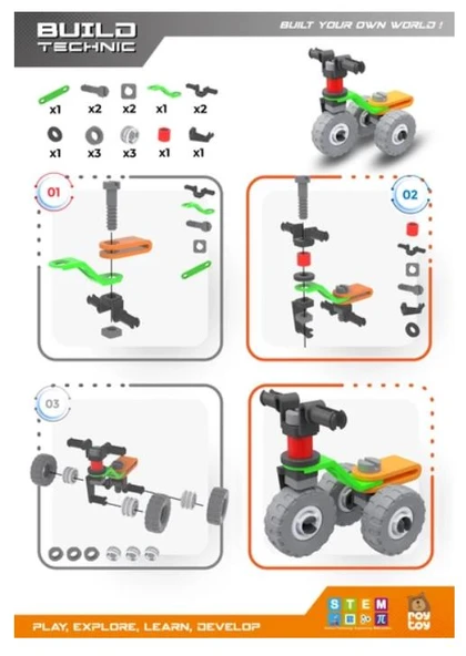 Sök Tak 18 Parça Motorsiklet Build Technic - 4100101-2-18 - 4