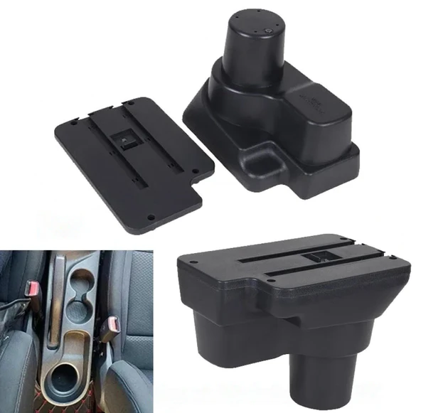 Hyundai Accent ile Uyumlu 2017-2020 Delmesiz Vidasız Kol Dayama Kolçak - 2