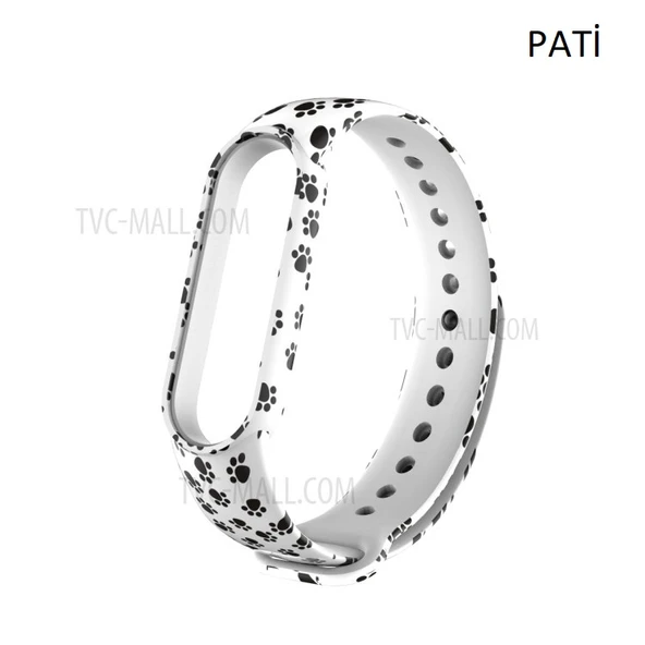 Xiaomi Mi Band 5 Mi Band 6 Mi Band 7 Uyumlu Desenli Silikon Kordon - Resim 10