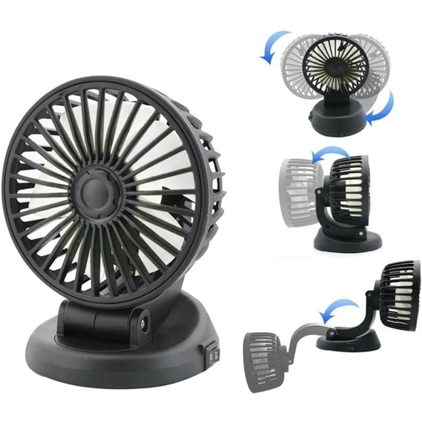 Araç Araba Otomobil Mini Vantilatör Fan Pervane Soğutucu 12V FAN20 - 5